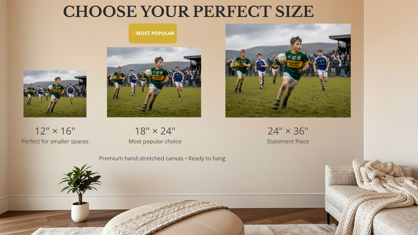 Turn Their Proudest Match Day Into Wall Art